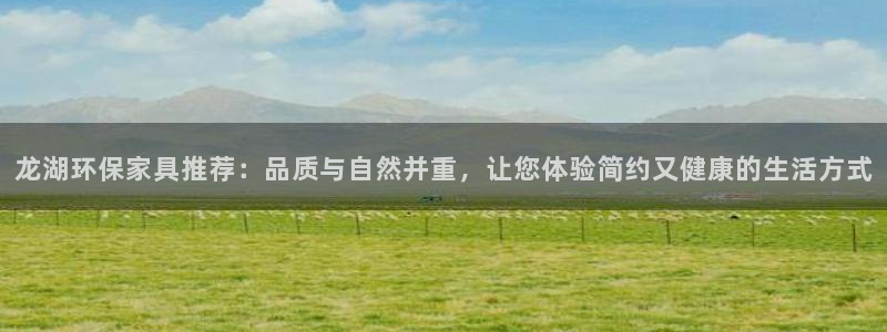 杏耀平台分红：龙湖环保家具推荐：品质与自然并重，让您体验简约