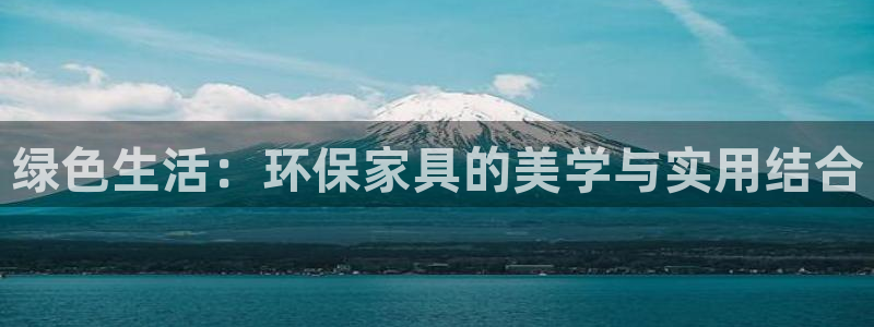 杏耀代理日工资多少：绿色生活：环保家具的美学与实用结合