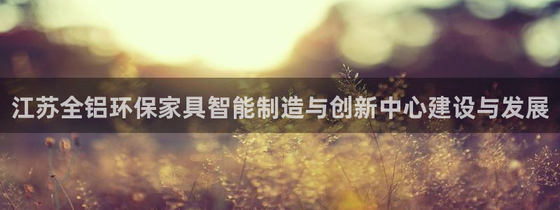 杏耀平台注册入口：江苏全铝环保家具智能制造与创新中心建设与发